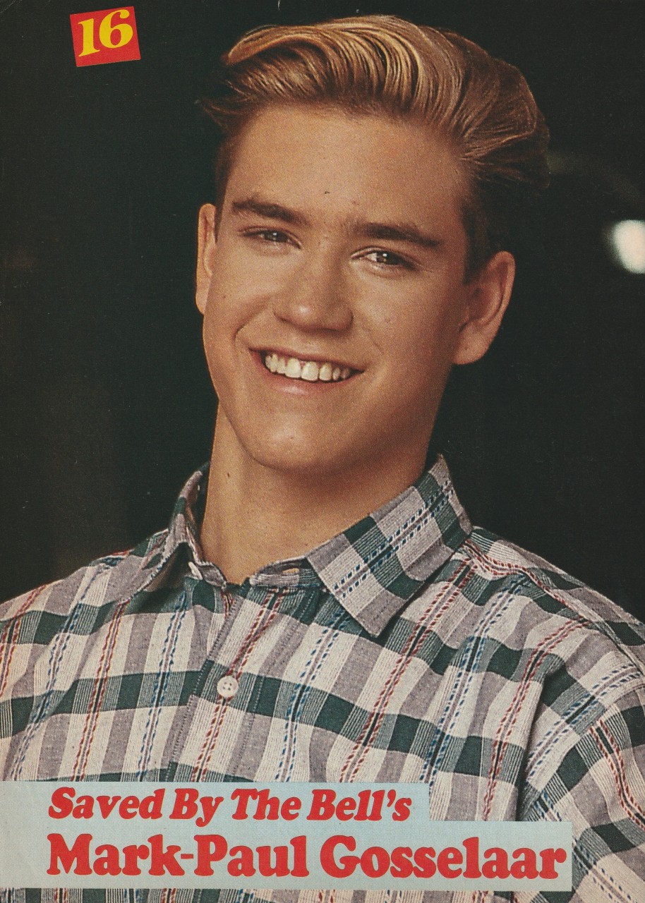 Mark Paul Gosselaar Donnie Wahlberg teen magazine pinup clipping barefoot 90's - Image 2