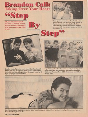 Brandon Call teen magazine pinup clipping cutting Teen Set Baywatch young boy