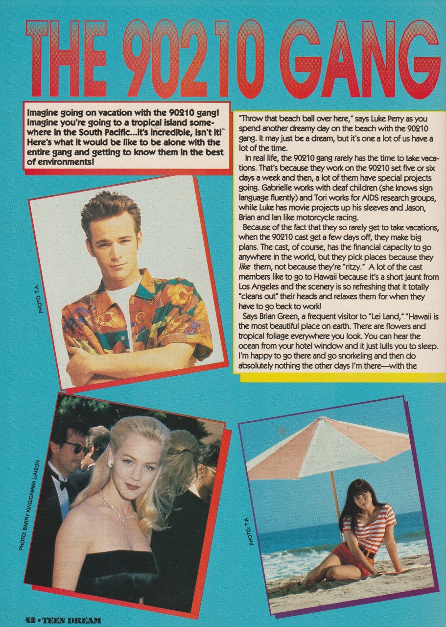 The Party Shannen Doherty Damon Pampolina teen magazine pinup clipping Hale - Image 2