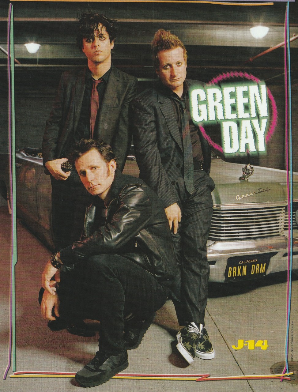 Chris Brown Green Day teen magazine pinup clipping J-14 hat rock stars Pix