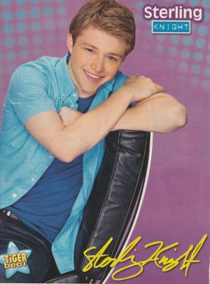 Sterling Knight teen magazine pinup clipping blue chair teenager Tiger Beat Pix