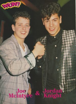 Joey Mcintyre Jordan Knight New Kids on the block teen pinup clipping Hands Wow