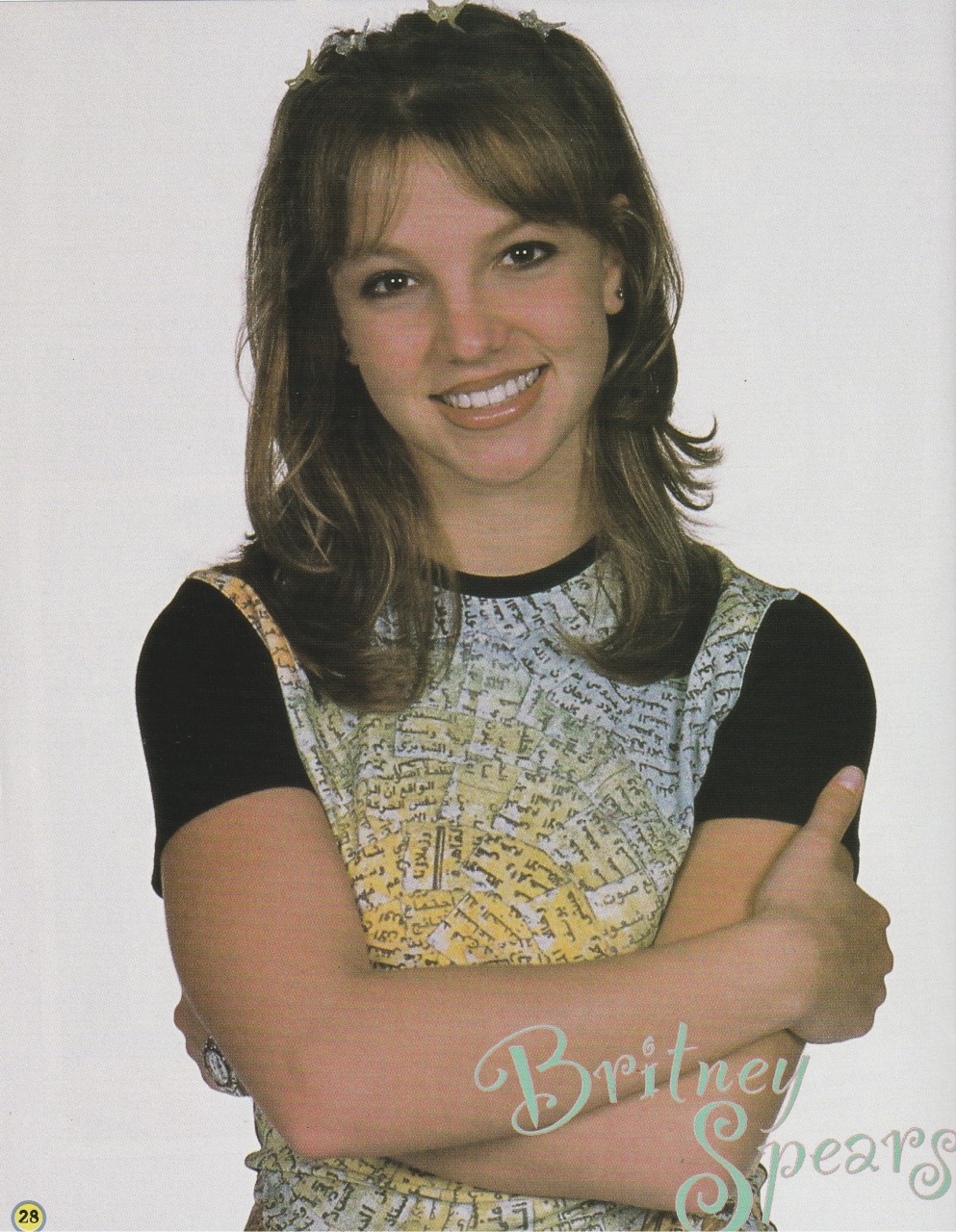 Britney Spears teen magazine pinup clipping Vintage Pop Icon dancer crossed arms