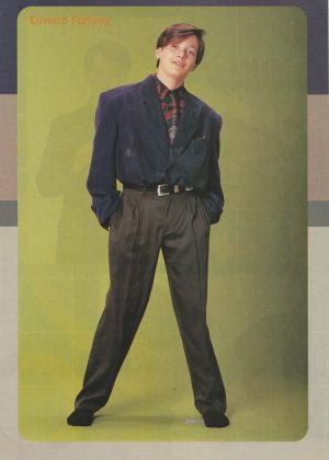 Edward Furlong teen magazine pinup clipping cutting 2 sides 90's vintage Pix JPN