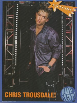 Dream Street Chris Trousdale magazine pinup clipping Rip blue shirt Pop Star Pix