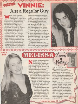 Vincent Kartheiser Melissa Joan Hart teen magazine pinup clipping vintage Scores