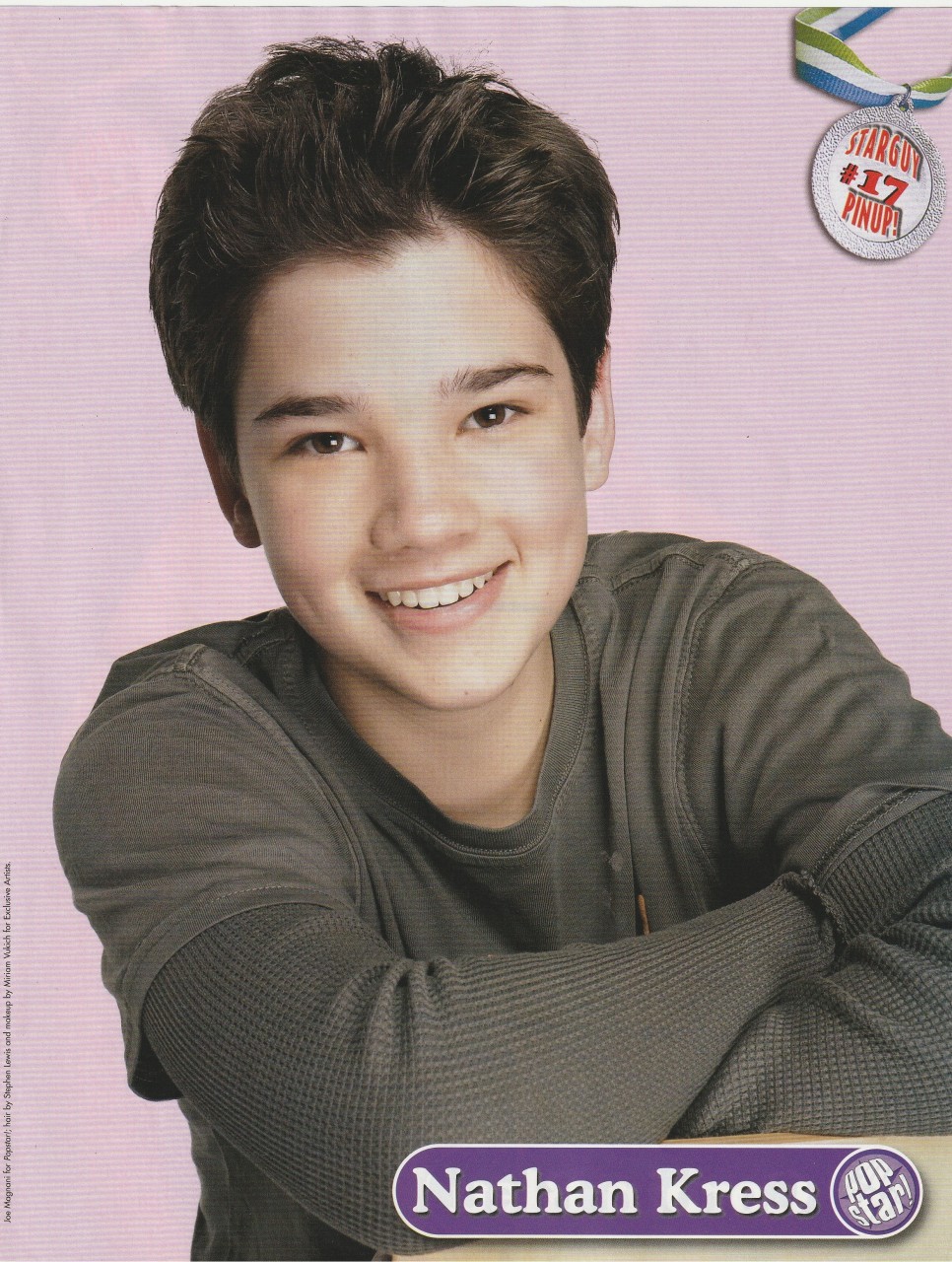 Nathan Kress Corbin Bleu teen magazine pinup clipping disney star I Carly pix