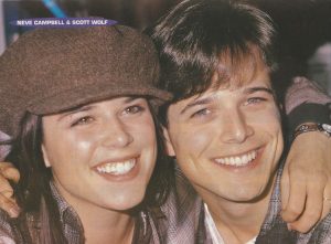Neve Campbell Scott Wolf teen magazine pinup clipping Teen Machine Party of Five