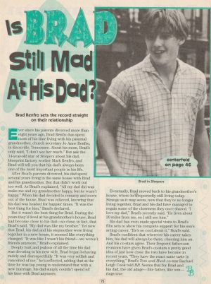 Brad Renfro teen magazine clipping vintage Mad at his Dad 90's Child Star Bop