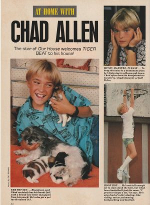 Chad Allen Jonathan Prince teen magazine pinup clipping vintage pix shorts