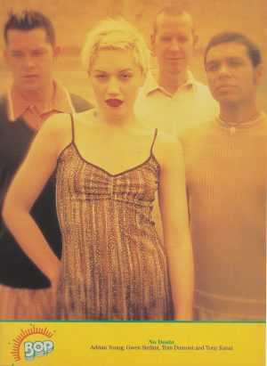 No Authority Gwen Stefani No Doubt teen magazine pinup clipping vintage pix Bop