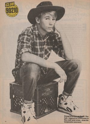 Doug Emerson teen magazine pinup clipping vintage young 90210 hat 16 mag