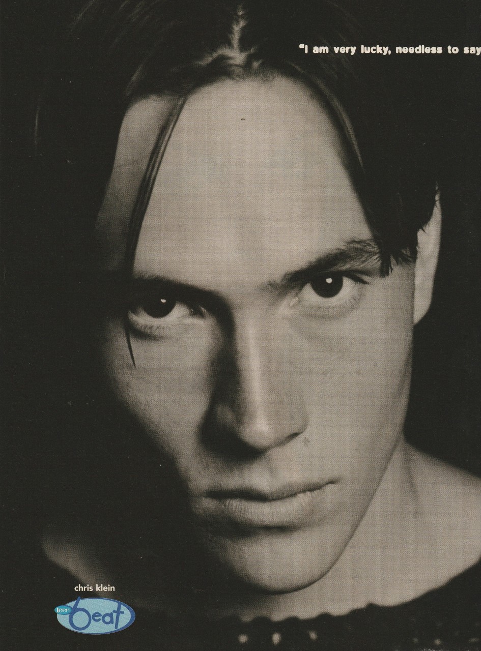 Chris Klein Pink teen magazine pinup clipping vintage headshot lips Teen Beat