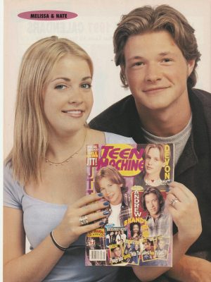 Melissa Joan Hart Nate Richert teen pinup clipping vintage Teen Machine magazine