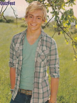 Ross Lynch teen magazine pinup clipping modeling grass Quizfest young boy pix