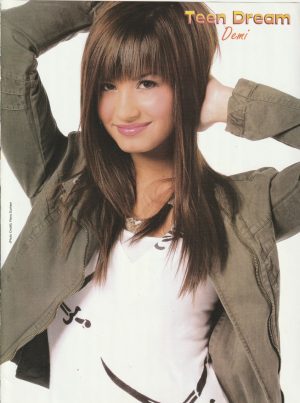 Demi Lovato Nick Jonas teen magazine pinup clipping Teen Dream hand in hair pix