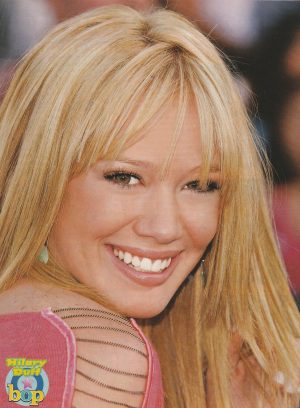 Hilary Duff teen magazine pinup clipping headshot celebrity long hair Bop Pix