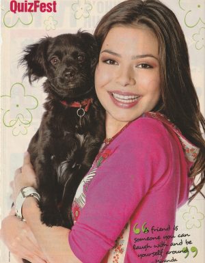 Miranda Cosgrove teen magazine pinup clipping I Carly pink shirt Child Star Pix