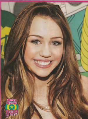 Miley Cyrus teen magazine pinup clipping head shoot disney girl Bop Flowers