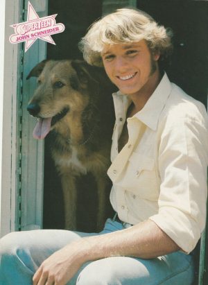 John Schneider teen magazine pinup clipping dog Dukes of Hazzard Superteen Pix