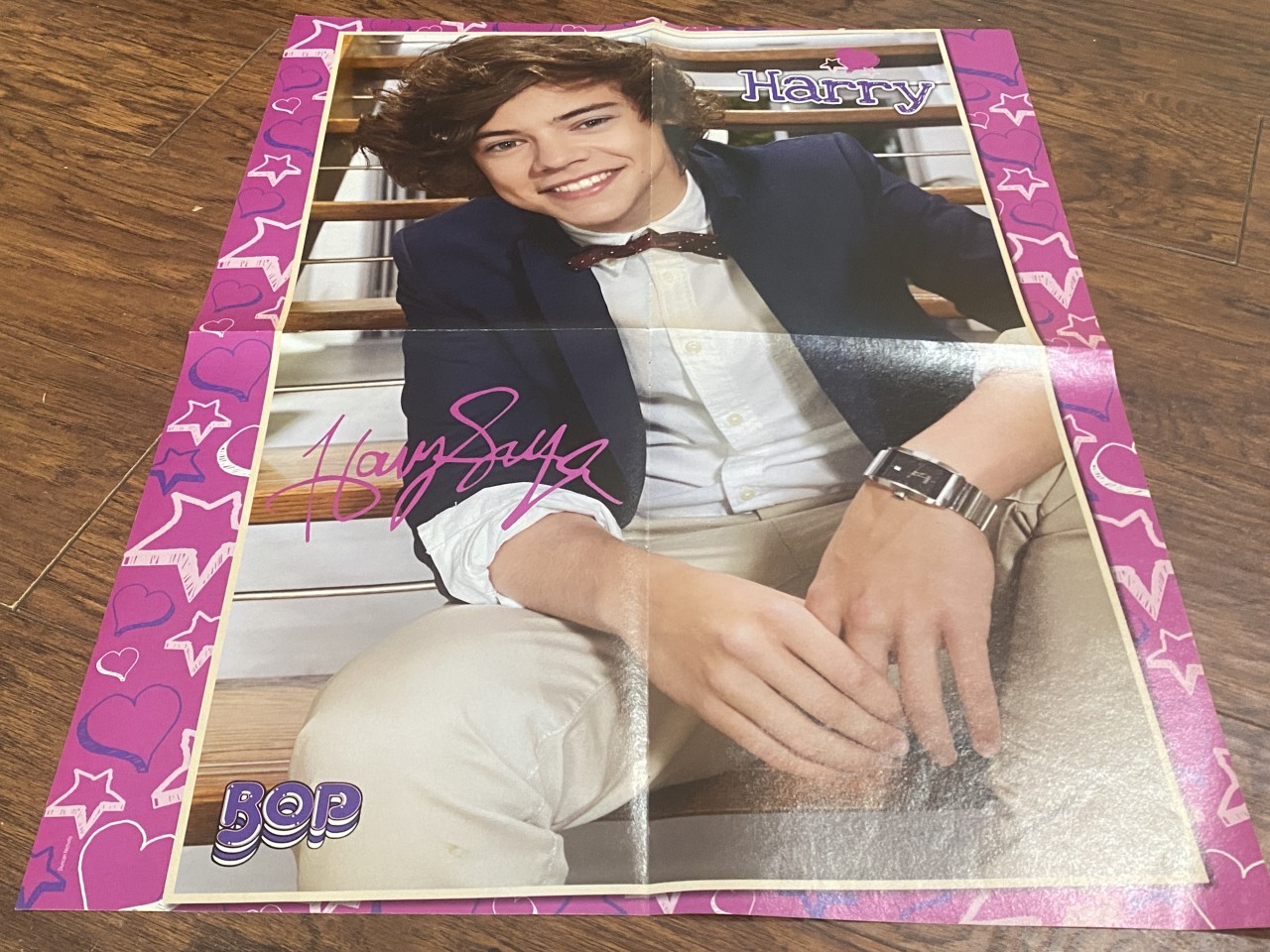 Justin Bieber Harry Styles One Direction teen magazine poster clipping muscles - Image 2