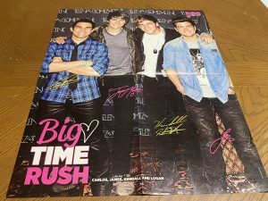 Justin Bieber Big Time Rush teen magazine poster clipping boy band leather pix