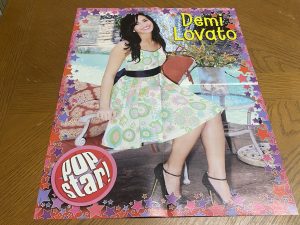 Demi Lovato Nick Jonas teen magazine poster clipping dress Pop Star pool young