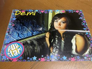 Demi Lovato Jonas Brothers teen magazine poster clipping dress Pop Star headshot