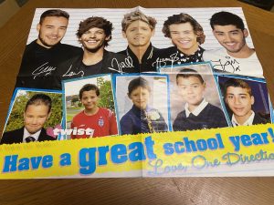 One Direction Ariana Grande teen magazine poster clipping School Pics Pix Rare