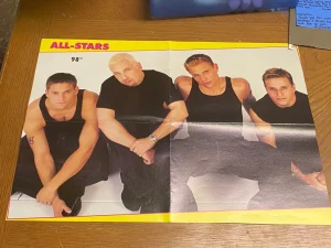 98 Degrees Nsync teen magazine poster clipping Vintage mics All-Stars Pix
