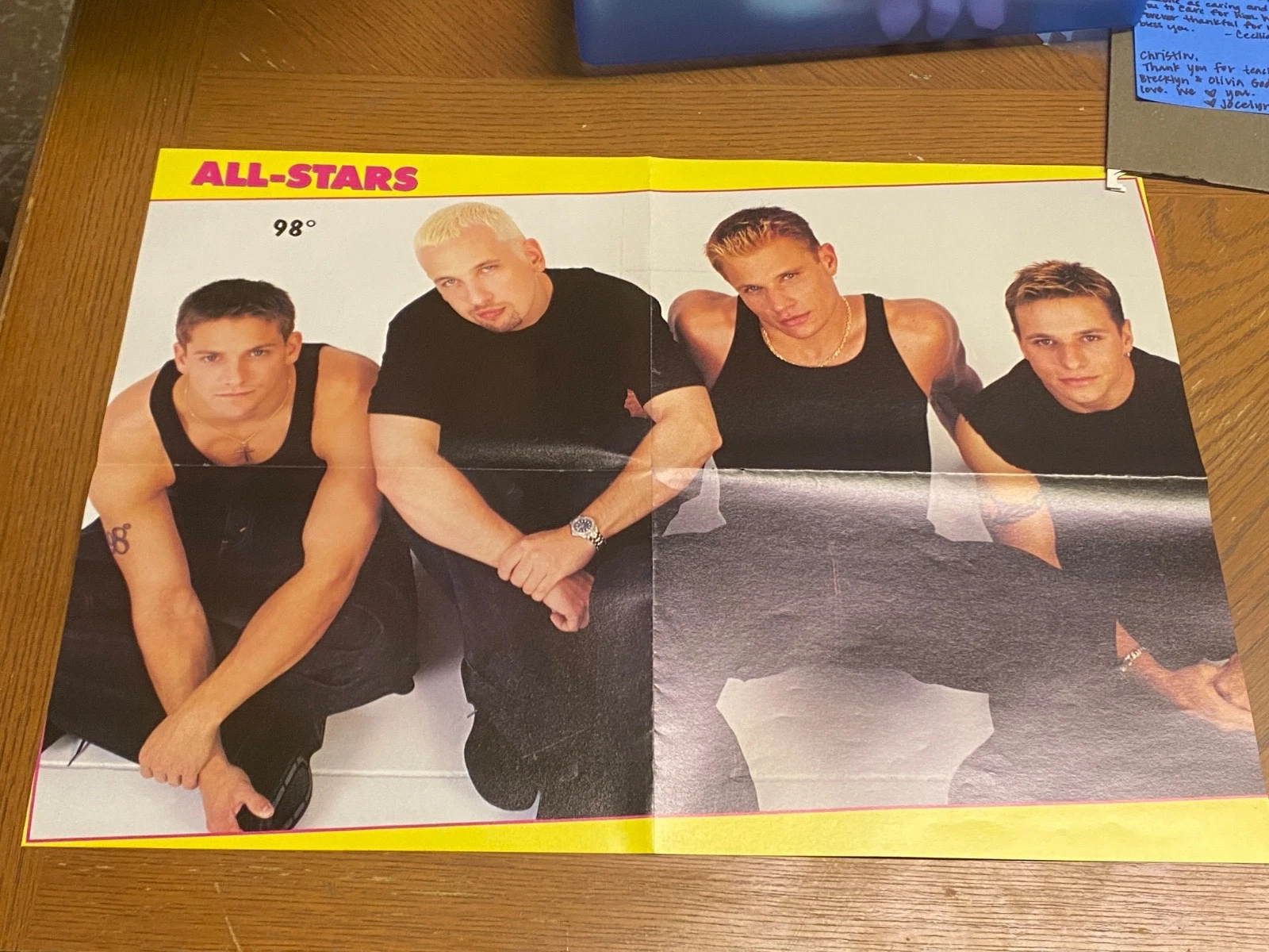 98 Degrees Nsync teen magazine poster clipping Vintage mics All-Stars Pix