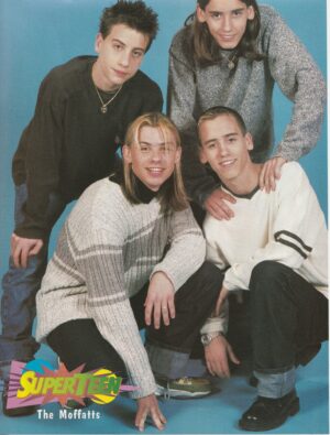 Moffatts teen magazine pinup clipping Superstars squatting boy band pix 90’s