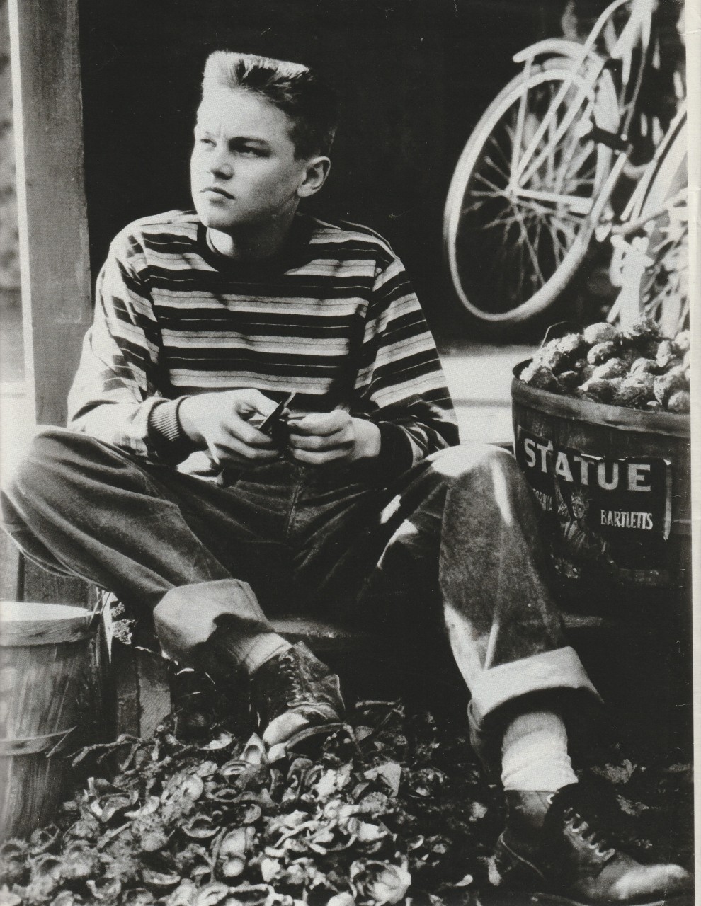 Leonardo Dicaprio teen magazine pinup clipping young boy modeling legs open