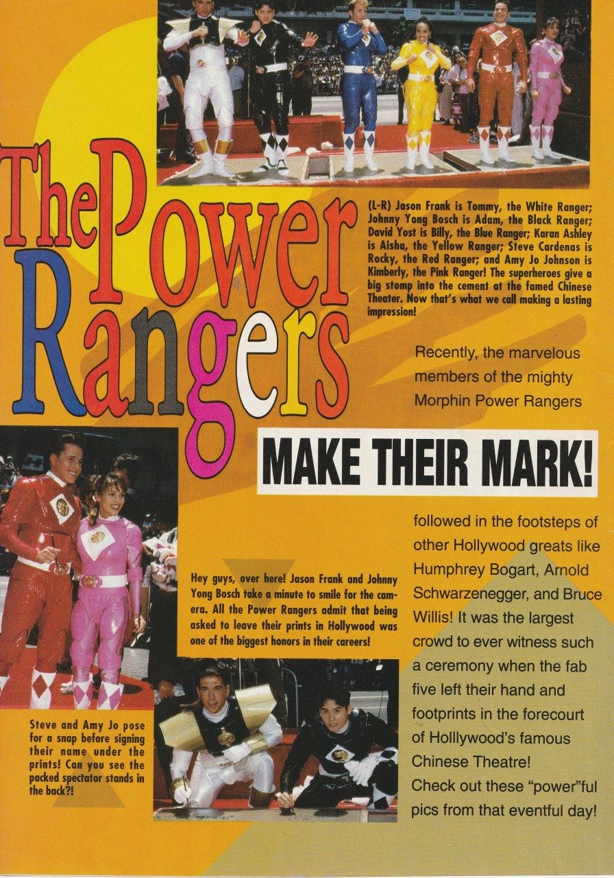 Jason James Richter Power Rangers teen magazine pinup clipping Teen Party Pix - Image 2