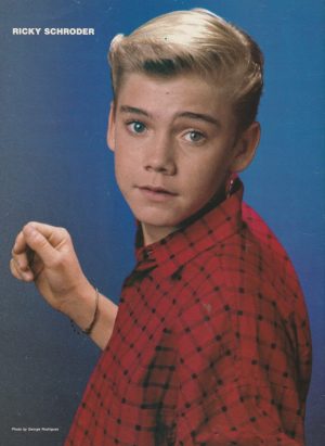 Ricky Schroder teen magazine pinup clipping red shirt Teen Set child star pix