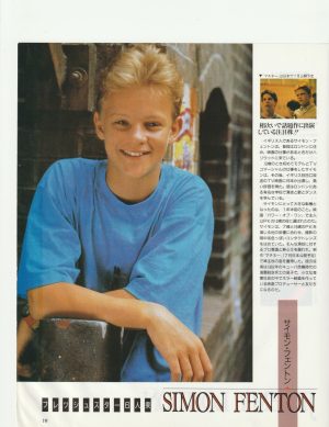 Simon Fenton Jeremy London teen magazine pinup clipping Matinee child star Pix