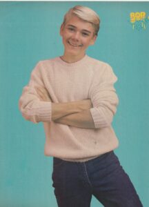 Ricky Schroder teen magazine pinup clipping white sweater jeans Bop pix hot pose