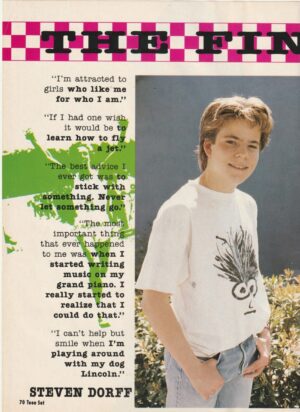 Corey Feldman Stephen Dorff teen magazine pinup clipping Teen Set leather jacket