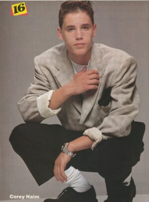 Corey Haim teen magazine pinup clipping squat dress coat 16 mag 80's teen idols