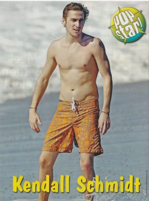 Big Time Rush Kendall Schmidt teen magazine pinup clipping Shirtless barefoot