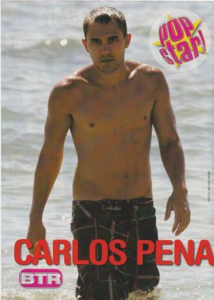 Big Time Rush Logan Henderson Carlos Pena magazine pinup clipping Shirtless Pix