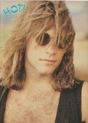 Jon Bon Jovi teen magazine pinup clipping sun glasses Hot headshot pix vintage