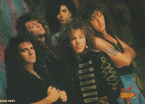 Jon Bon Jovi teen magazine pinup clipping black shirts Star rock band pix 80’s