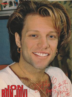 Jon Bon Jovi teen magazine pinup clipping headshot pix Bravo teen idols pix