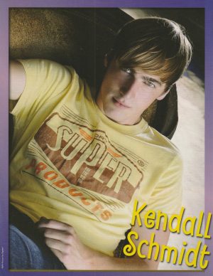 Big Time Rush Kendall Schmidt teen magazine pinup clipping yellow shirt Products