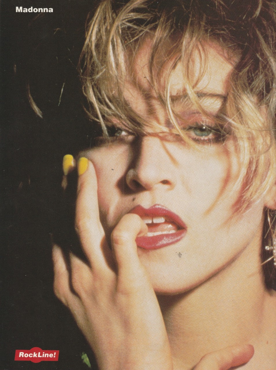 Madonna Julian Lennon teen magazine pinup clipping lips rockline vintage pix