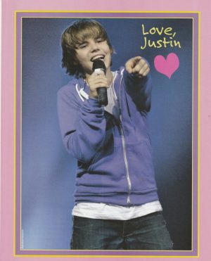 Justin Bieber teen magazine pinup clipping preforming tour Baby super star pix