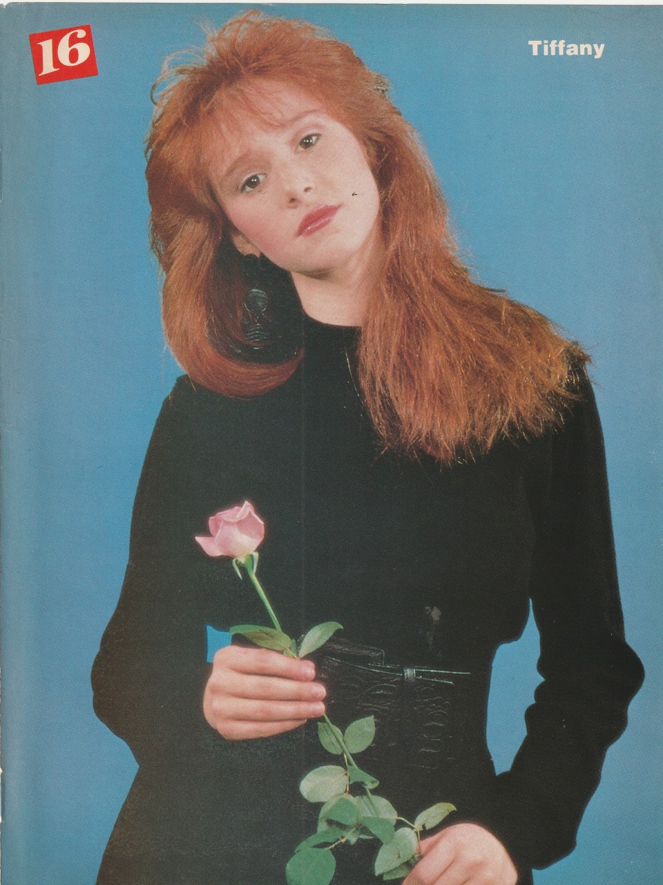 Tiffany Kirk Cameron teen magazine pinup clipping flower 80's pop star teen idol