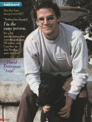 David Boreanaz teen magazine pinup clipping sun glasses Buffy crush Bop Pix