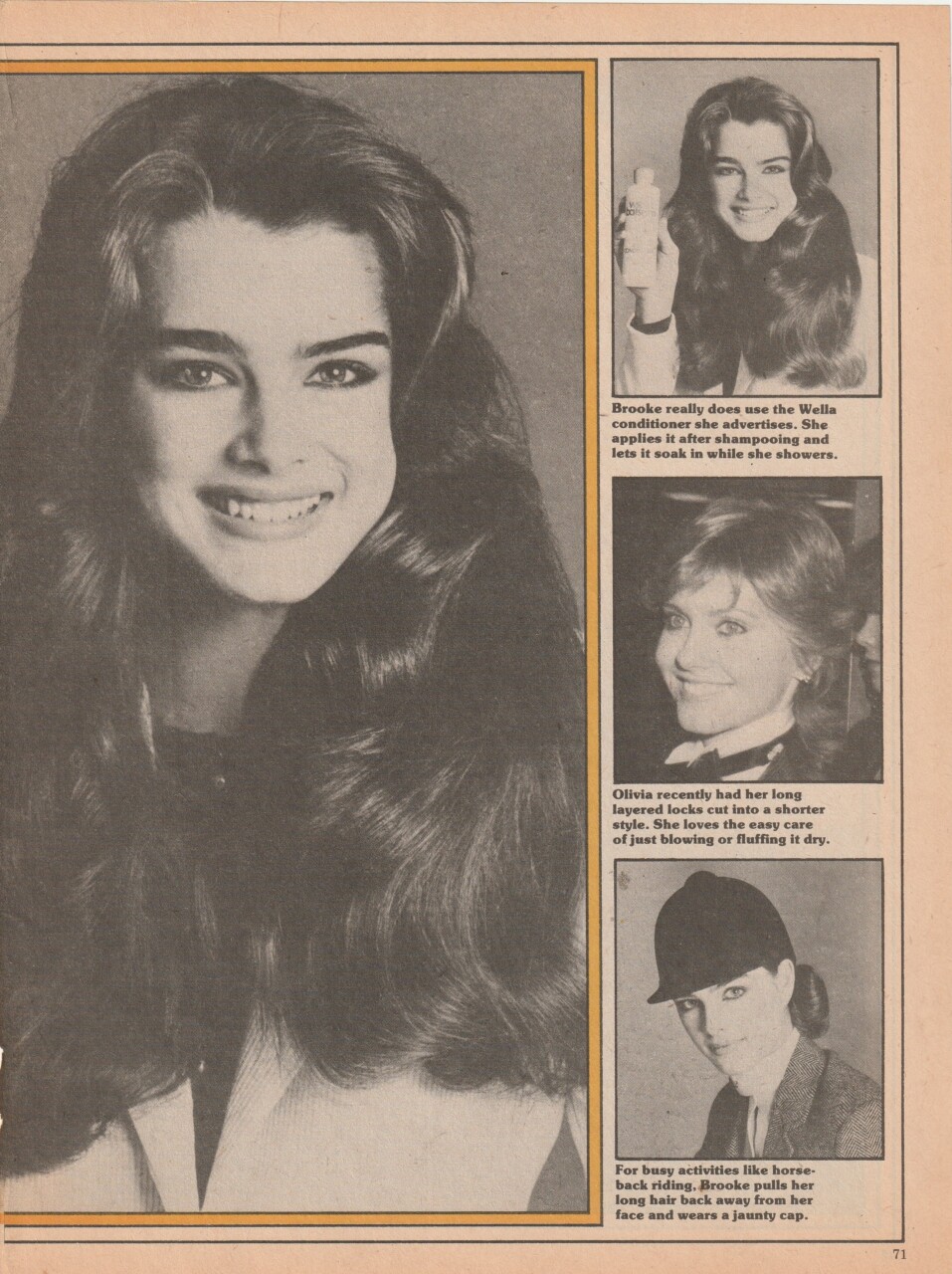 Olivia Newton John Brooke Shields teen magazine pinup child star Teen Beat pix - Image 2